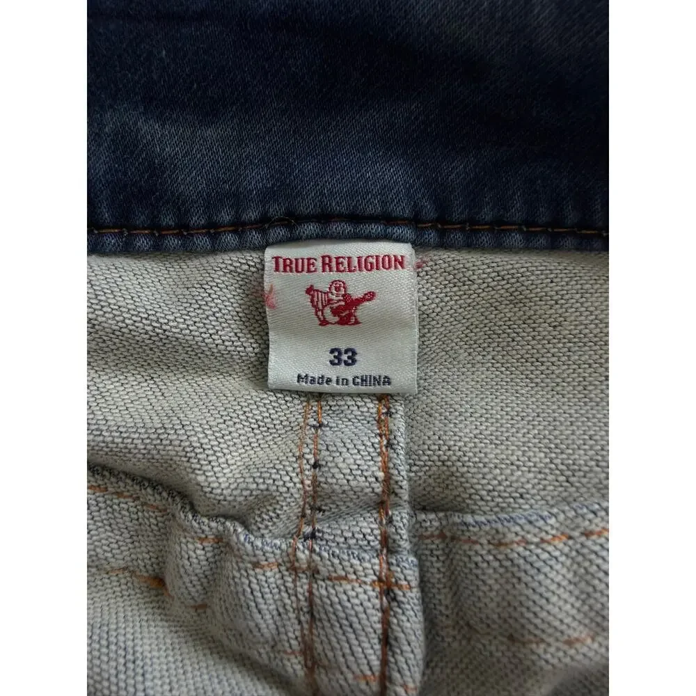 True Religion Ricky Big T Flap Pocket Jeans Size 33 NEW Desert Sand Clean